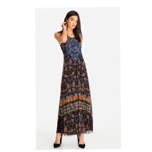 JOHNNY WAS EMBROIDERED MESH DRESS NWT, M